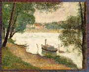 Georges Seurat Gray weather, Grande Jatte, oil painting artist